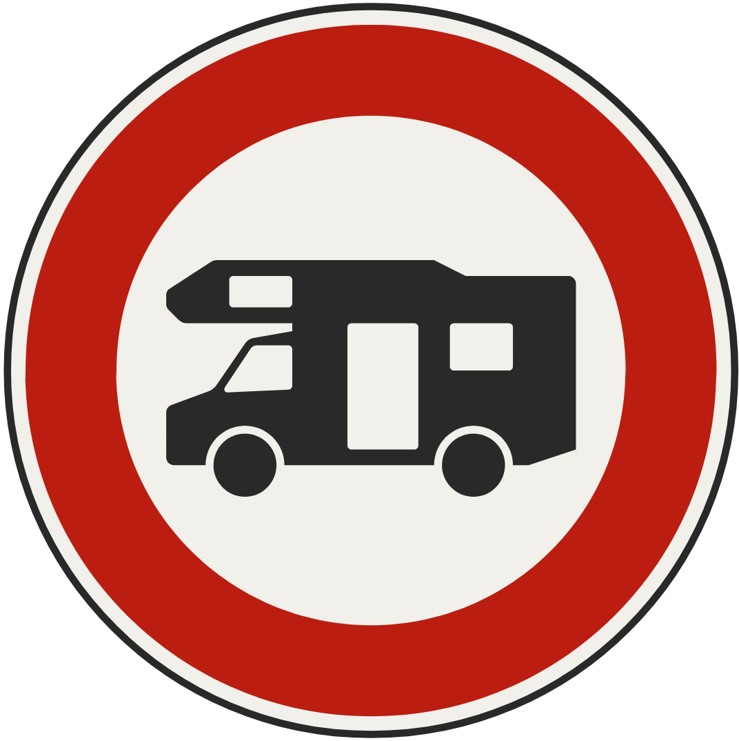 Zákaz vjazdu pre obytné automobily 233 - 77