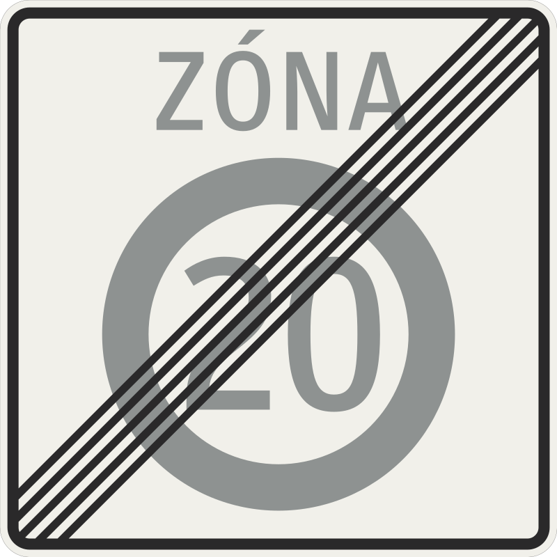 VZOR - Koniec zóny najvyššej dovolenej rýchlosti 269
