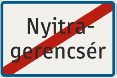 VZOR - Označenie konca obce v jazyku národnostnej menšiny 308
