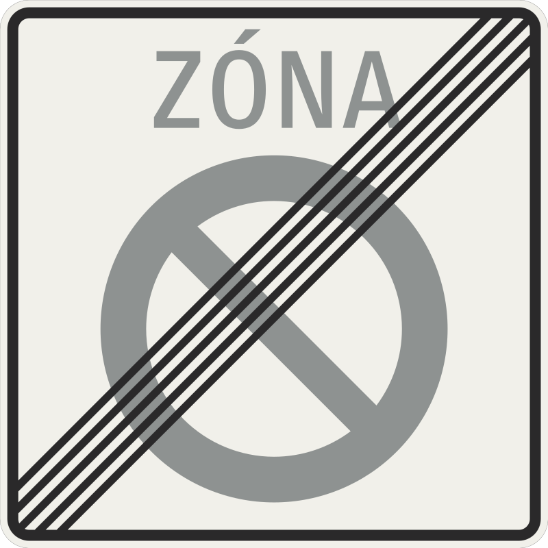 Koniec zóny zákazu státia 276