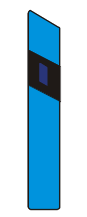 Cestný smerový stĺpik modrý, 1200mm