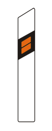 Cestný smerový stĺpik biely, 1200mm