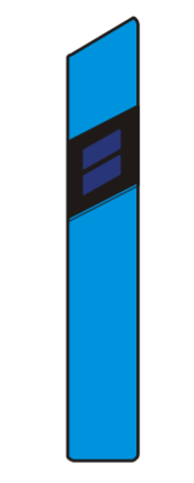 Cestný smerový stĺpik modrý, 1200mm